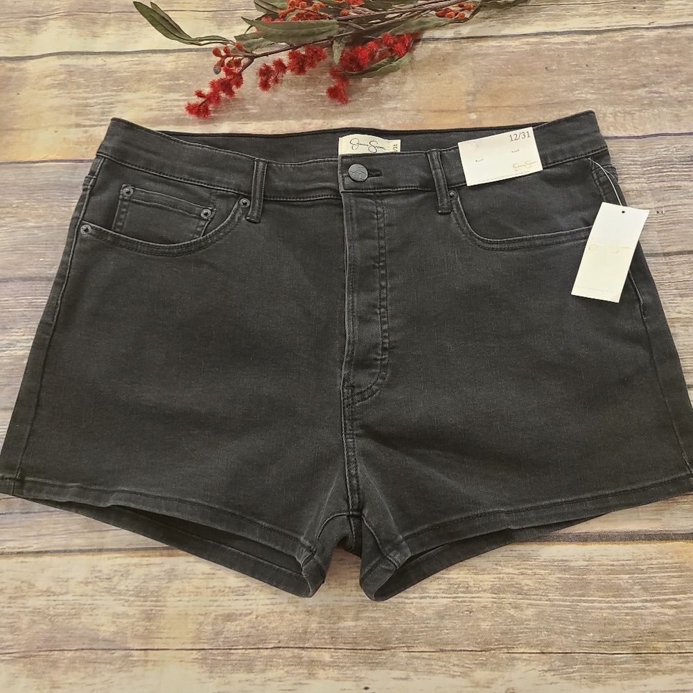 Jessica SImpson Black Denim Improv Hug Me Shorts
